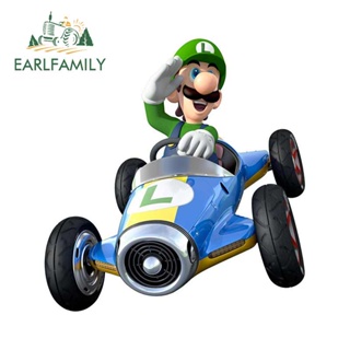 Earlfamily สติกเกอร์ ลาย Super Mario Bros ขนาด 13 ซม. x 12.4 ซม. สําหรับตกแต่งรถยนต์ SUV