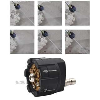 [Kesoto2] หัวฉีดสเปรย์แรงดันสูง 6 in 1 เปลี่ยนเร็ว ปรับได้ ปลั๊ก 1/4 นิ้ว MAX 4000PSI สําหรับเครื่องฉีดน้ําแรงดัน