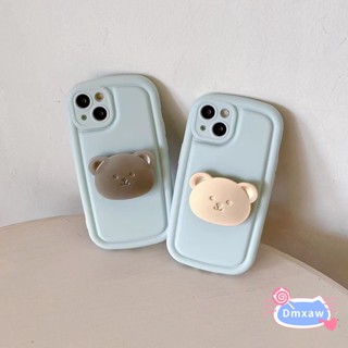 เคสโทรศัพท์มือถือ ซิลิโคน โลหะ ลายหมีน่ารัก พร้อมขาตั้ง สําหรับ OPPO A17 A16 A16s A16K A16e A15 A15s A12 A12s A12e