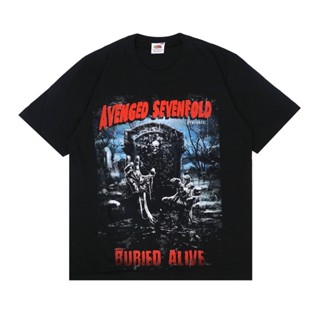 เสื้อยืดคอกลมเสื้อยืด พิมพ์ลายผลไม้ THE LOOM AVENGED SEVENFOLD BURIED ALIVE ของแท้S-4XL