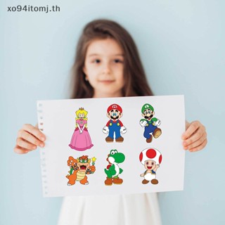 Xotomj สติกเกอร์ ลายการ์ตูน Super Mario Luigi Yoshi 6 ชิ้น สําหรับครอบครัว พ่อแม่ และลูก