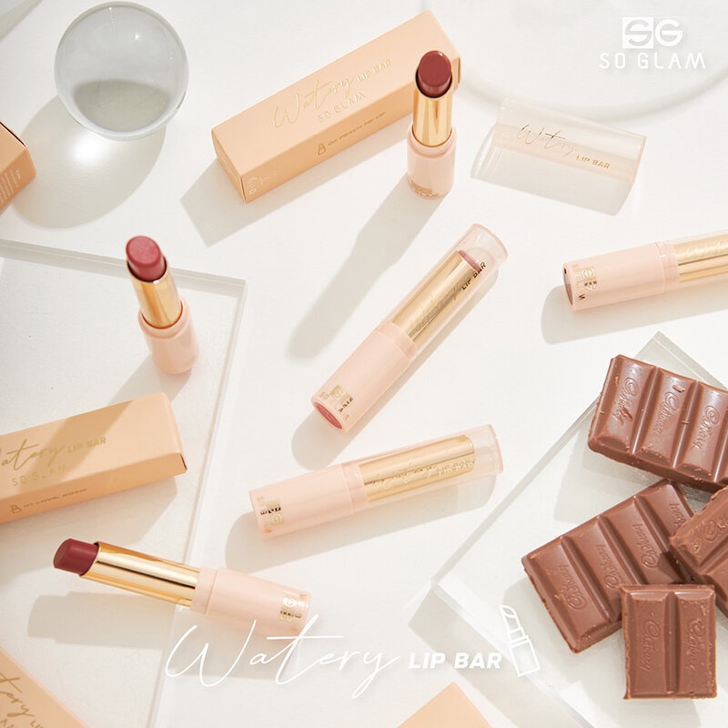 So Glam Watery Lip Bar 3g โซ แกลม ลิปสติกเนื้อกลอสฉ่ำแบบแท่ง รูปที่ 6
