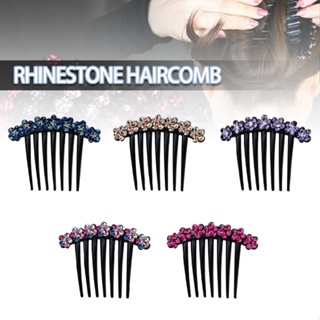 Womens Crystal Rhinestone Flower Hair Comb Wedding Bridal Hair Accessories