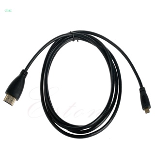 สายชาร์จ Micro to Cable สําหรับโทรศัพท์มือถือ แท็บเล็ต 1 8 เมตร สีดํา