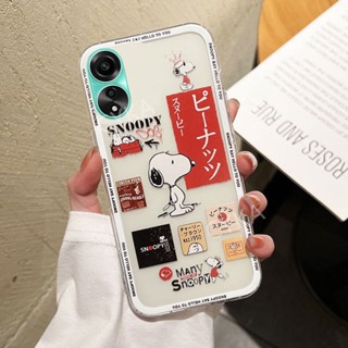 เคสโทรศัพท์มือถือ ซิลิโคนนิ่ม แบบใส ลายการ์ตูนน่ารัก สําหรับ OPPO A38 A58 A78 NFC 4G 5G A58 4G A78 5G