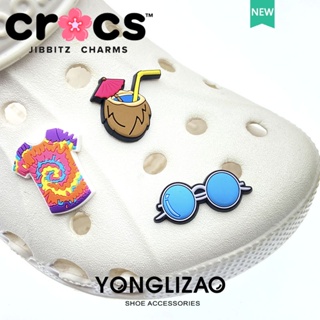 Jibbitz Crocs charms หัวเข็มขัดรองเท้า ลายดอกไม้ สไตล์ใหม่ อุปกรณ์เสริม สําหรับเดินชายหาด วันหยุด 2023