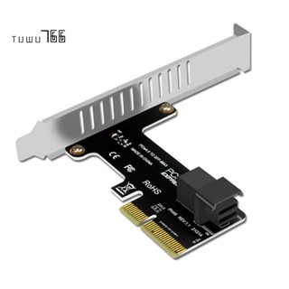 อะแดปเตอร์การ์ดขยายฮาร์ดดิสก์ Pcie เป็น SFF 8643 4X 8X U.2 Port สําหรับ Nvme SSD