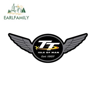 Earlfamily สติกเกอร์ กันน้ํา ลาย Isle of Man TT 13 ซม. X 4.9 ซม. สําหรับตกแต่งหน้าต่างรถตู้