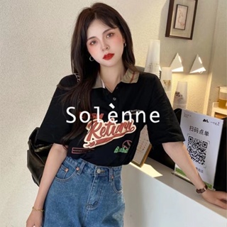 Solenne  เสื้อครอป เสื้อยืดผู้หญิง ครอป baby tee สาวเรโทร 2023 NEW Style Trendy ทันสมัย High quality พิเศษ A29J1BX 36Z230909