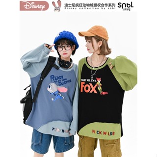 สเวตเตอร์กันหนาวนิคจูดี้ ลิขสิทธิ์แท้ Judy Nick Original Mori Girl Tribe Gender-Free Couple False-Two-Piece Sweater