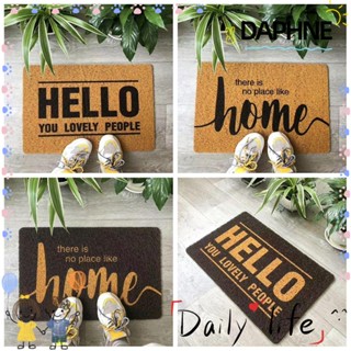 DAPHNE พรมเช็ดเท้า ลาย Welcome กันลื่น ขนาด 60x40 ซม. สําหรับตกแต่งห้องนั่งเล่น เทศกาลคริสต์มาส