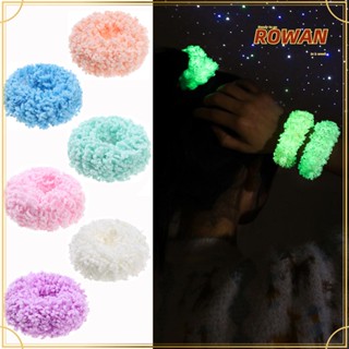 Rowans ที่คาดผม เรืองแสง ผู้หญิง เครื่องประดับผม ที่มีสีสัน Scrunchies ที่คาดผม