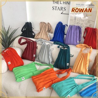 Rowans กระเป๋าออร์แกน ทรงโท้ท แต่งจับจีบ สีตัดกัน สุดชิค แฟชั่นสําหรับผู้หญิง