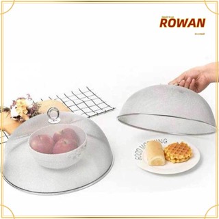 Rowans ฝาครอบจาน สเตนเลส ทรงกลม ป้องกัน กันบิน สําหรับปาร์ตี้ บาร์บีคิว