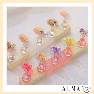 Alma ฐานไม้ สําหรับฝึกทําเล็บ DIY