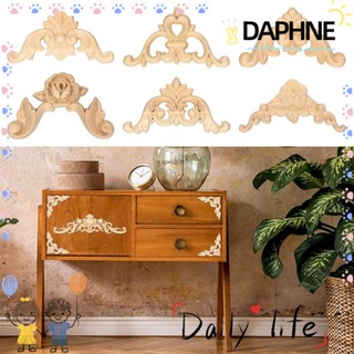 Daphne ไม้แกะสลักมุม ลายดอกไม้ สําหรับตกแต่งเฟอร์นิเจอร์