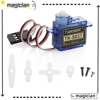 Mag เซอร์โวดิจิทัล มอเตอร์พลาสติก รีโมตคอนโทรล Micro Servo Mini S037 90 ° 180 ° แขนหุ่นยนต์เฮลิคอปเตอร์ เครื่องบินบังคับ เซอร์โว 3.7 กรัม