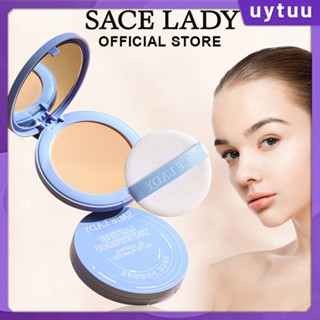 Uytuu Sace Lady Oil-control Compact Powder Waterproof Matte Face Powder Silk Soft Mist Powder Cake Long-last Waterproof Natural Nude Makeup 8g