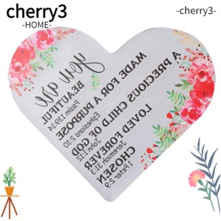 Cherry3 ของขวัญคริสเตียน อะคริลิคใส รูปหัวใจ สําหรับตกแต่งสํานักงาน