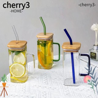 Cherry3 แก้วน้ํา ทรงสี่เหลี่ยม พร้อมฝาปิด ปลอดภัย