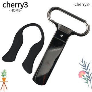 Cherry3 ที่เปิดขวด ฟอยล์ สเตนเลสสตีล สีเงิน 2 ชิ้น