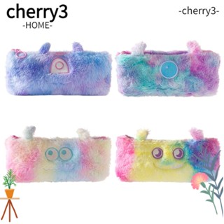 Cherry3 กระเป๋าดินสอ กระเป๋าเครื่องเขียน ลายการ์ตูน ขนปุย สําหรับโรงเรียน