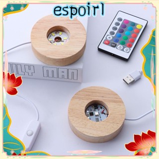 Espo ฐานไฟ LED ฐานไม้ ของขวัญ สําหรับไฟคริสตัลบอล