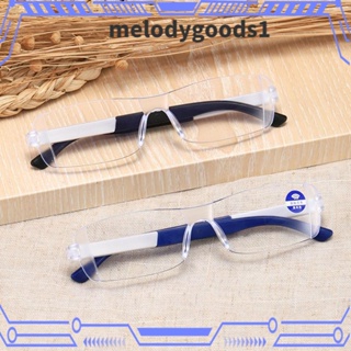 Melodygoods1 แว่นตาอ่านหนังสือแฟชั่น แบบพกพา หรูหรา ป้องกันสายตา กรอบเบาพิเศษ