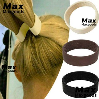 Maxg ยางรัดผม ซิลิโคน นุ่ม พับได้ คลิปยางรัดผมหางม้า