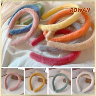 Rowans ที่คาดผม ขนเฟอร์ แต่งหน้า ที่คาดผม สําหรับผู้หญิง เด็กผู้หญิง