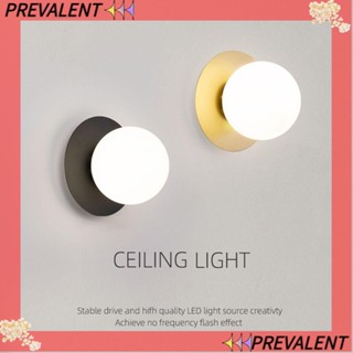 Preva โคมไฟติดผนัง LED ทรงกลม สีดํา / ทอง