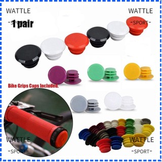 Wattle ขายดี จุกปิดแฮนด์จักรยาน พลาสติก คุณภาพสูง 10 สี 1 คู่