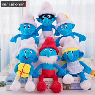 Nanasn| ของเล่นตุ๊กตานุ่ม รูปการ์ตูน The Smurfs ขนาด 35 ซม. 45 ซม. 55 ซม. สําหรับเด็ก วันเกิด คริสต์มาส L6Y4