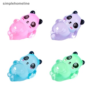 [simplehomeline] ตุ๊กตาแพนด้าไม้ไผ่เรืองแสง ขนาดเล็ก ของเล่น สําหรับตกแต่งบ้านตุ๊กตา 2 ชิ้น