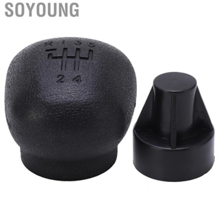 Soyoung 5 Speed Shifter Knob  Textured PU Leather Gear Shift Handball for Manual Car