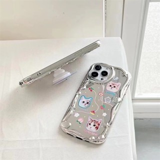 iPhone X XS XR XSMax 11 11ProMax 12 12ProMax 13 13ProMax 14 14Plus 14Pro 14ProMax Phone Case Cute Cat With Bracelet TPU Soft Cover