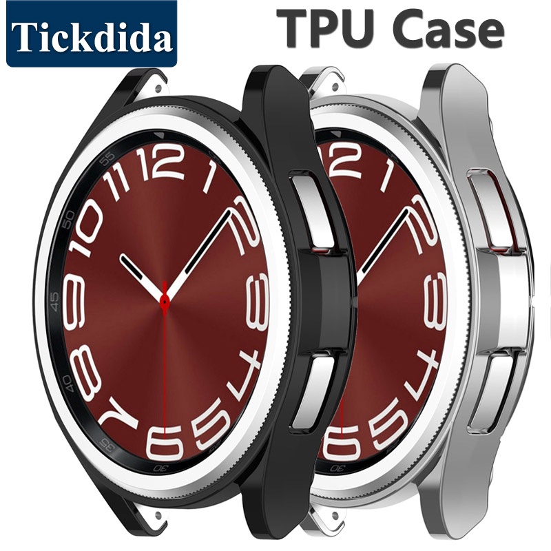 เคสซิลิโคน TPU นิ่ม ยืดหยุ่น ป้องกันรอยขีดข่วน สําหรับ Samsung Galaxy Watch 6 Classic 47/43 มม. และ Watch 6 44/40 มม.