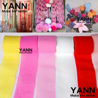 Yann1 พวงมาลัยกระดาษเครป สีรุ้ง สําหรับตกแต่งฉากหลังถ่ายรูปเด็กทารก 1 ม้วน