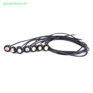 Greatshore ไฟตัดหมอก LED DRL 9W 12V 18 มม. สีแดง สําหรับรถยนต์