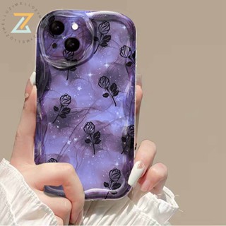 เคสโทรศัพท์มือถือ ซิลิโคน ลายดาวสีม่วง กุหลาบดํา สําหรับ Realme C53 C33 C55 C35 C30 Realme 10 4G Realme C21Y C25Y Realme C15 C25 5S 5I C2 Narzo 50A Prime Narzo N55