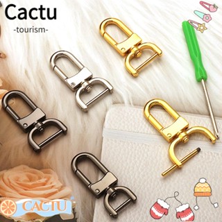 Cactu หัวเข็มขัดโลหะ 2 ชิ้น สําหรับสายคล้องกระเป๋าหนัง DIY