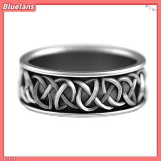 Bluelans แหวนแฟชั่น รูปหมาป่ายักษ์ เรขาคณิต ของขวัญ สไตล์นอร์ดิก สําหรับผู้ชาย