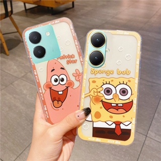 พร้อมส่ง เคสโทรศัพท์มือถือ ซิลิโคนนิ่ม TPU บางมาก กันกระแทก ลายการ์ตูนสพันจ์บ็อบ สแควร์แพนท์ สําหรับ VIVO Y27 Y78 Y02T 4G 5G 2023