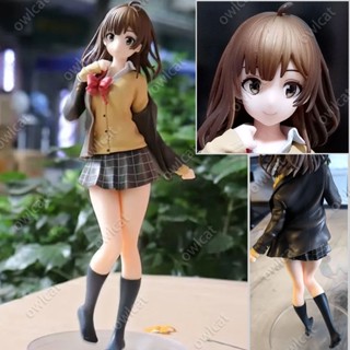 โมเดล Higehiro Sayu Ogiwara 26cm Big Size UC Ahoge JK Uniform Wanderer Hige Wo Soru. Soshite Joshikousei Wo Hirou Manga Anime Light Novel PVC Figure Model Packed in Box