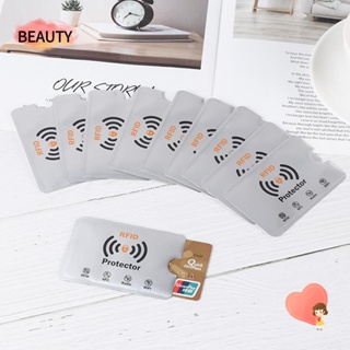 Beauty ปลอกป้องกันการ์ด ป้องกันการสแกน Rfid กันขโมย 10 ชิ้น