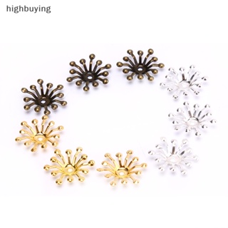 [highbuying] ตัวเชื่อมต่อโลหะ ลายดอกไม้ สไตล์วินเทจ สําหรับทําเครื่องประดับ แฮนด์เมด DIY 50 ชิ้น