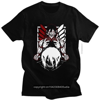 Cool Attack On Titan Tshirt Men Cotton Eren Yeager T-Shirt Japan Anime Fan Tee Short Sleeve Printed Manga T Shirt Haraju