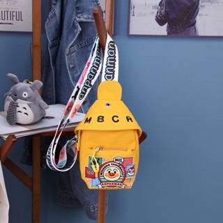 Spot second hair# Online popular cartoon canvas small bag for women 2021 New Fashion Korean style Mori childrens bag shoulder messenger bag chest bag 8.cc