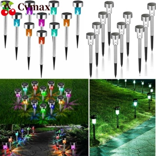 Cvmax โคมไฟ LED กันน้ํา สเตนเลส สีขาว หลายสี สําหรับตกแต่งสวน ภูมิทัศน์