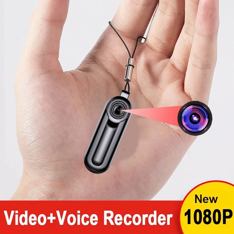 HD1080P มินิกล้องสวมใส่สร้อยคอจี้ขนาดกะทัดรัดกล้องวิดีโอแบบพกพากีฬา DV DVR เครื่องบันทึกวิดีโอเสียงก